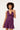 Perfect Stranger Ellary Satin Mini Dress Plum