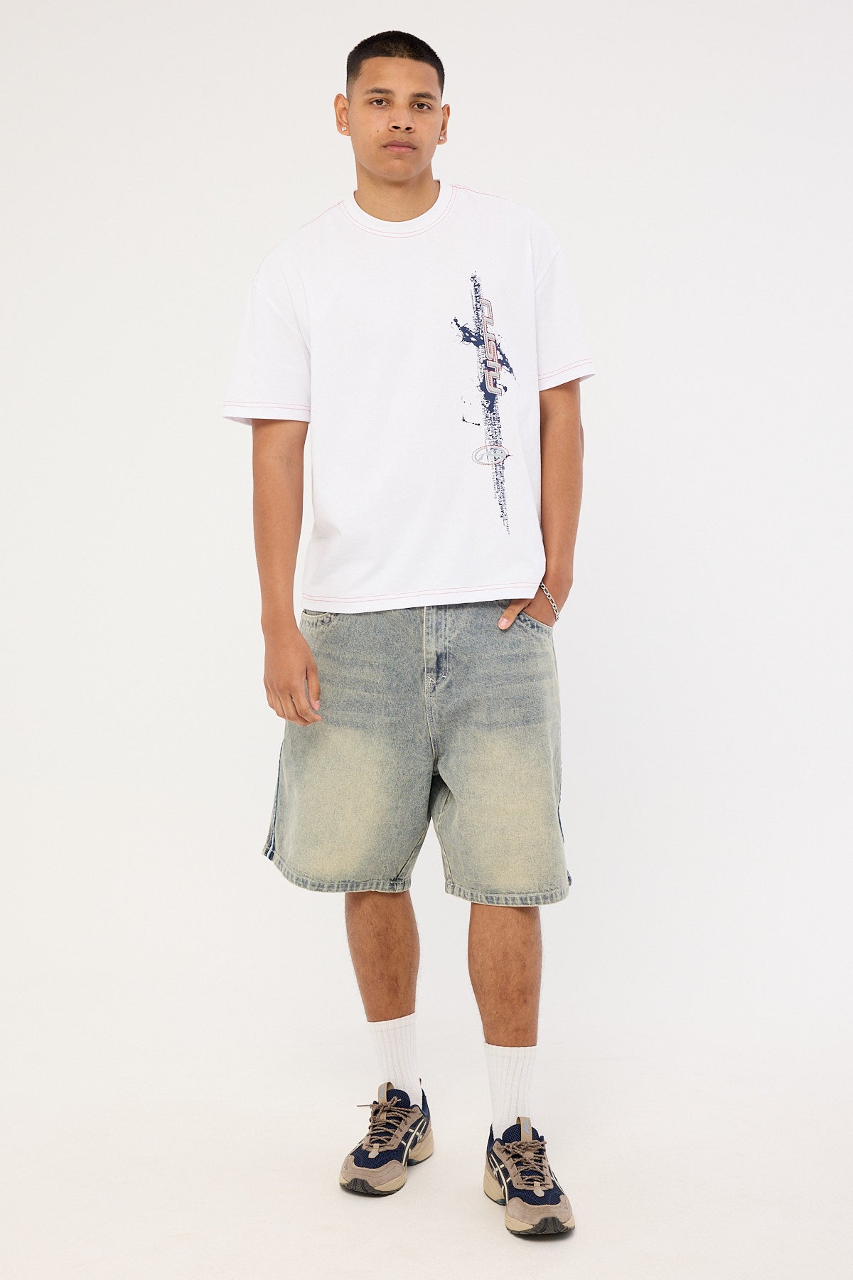 Rusty Morning Glory Tee White