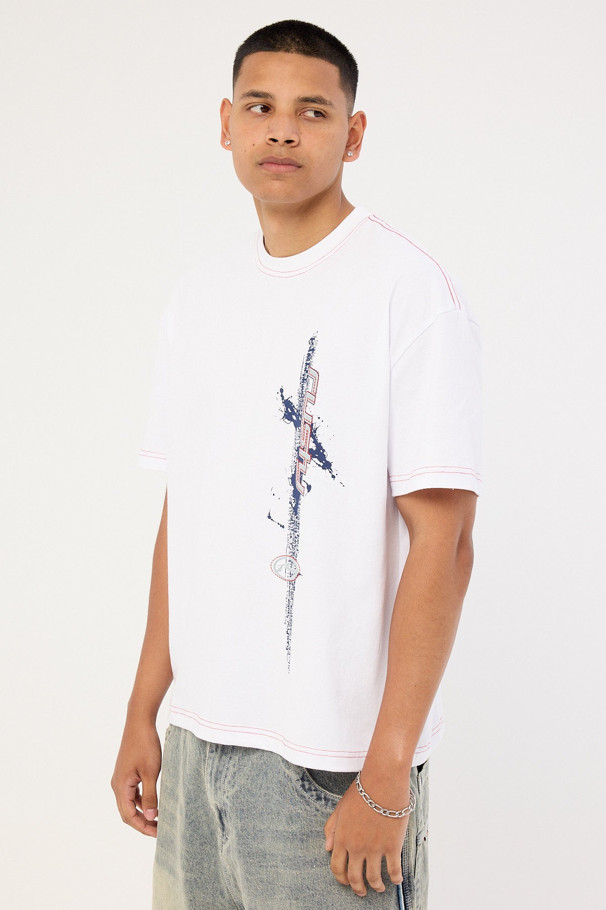 Rusty Morning Glory Tee White
