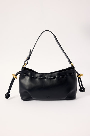 Perfect Stranger Solena Gathered Shoulder Bag Black
