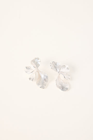 Perfect Stranger Petal Drop Earrings Sterling Silver Plated