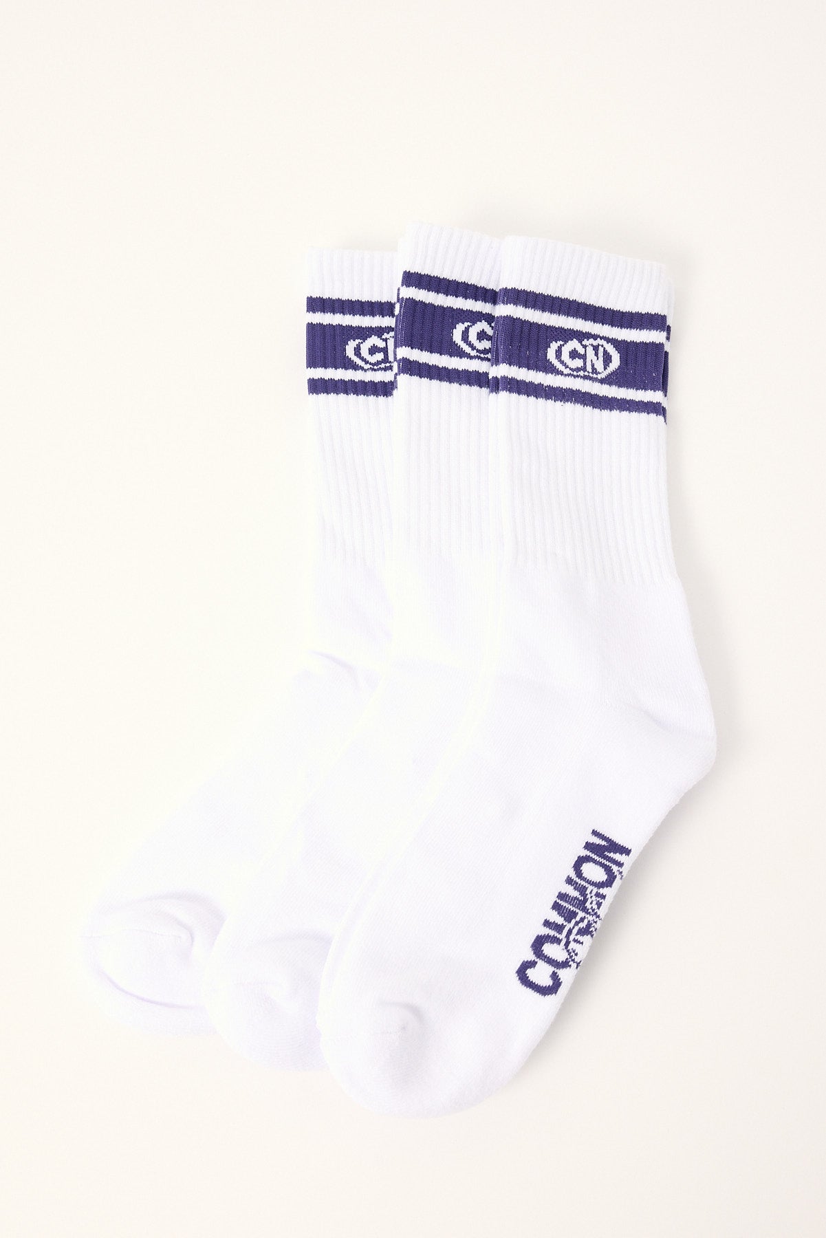 Common Need Ruesset Sock 3 Pack White