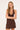 Motel Codami Halterneck Mini Dress Sequin Knit Dark Brown