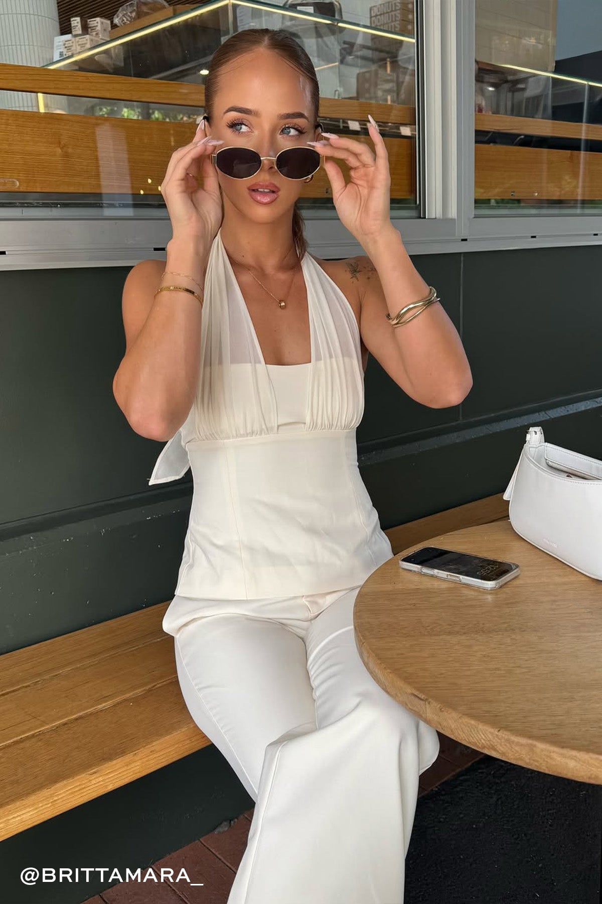 Perfect Stranger Lula Halter Top White