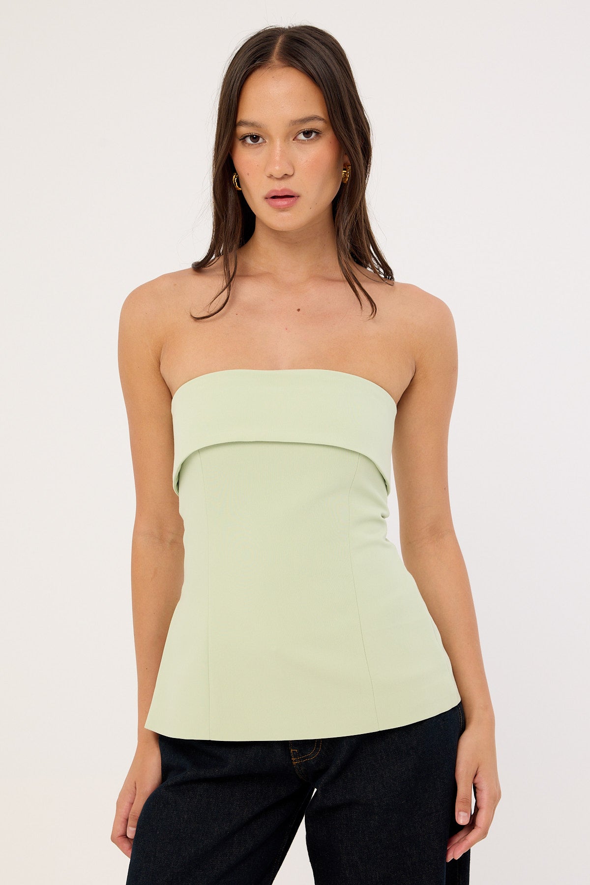 Perfect Stranger Luca Strapless Long Line Top Mint