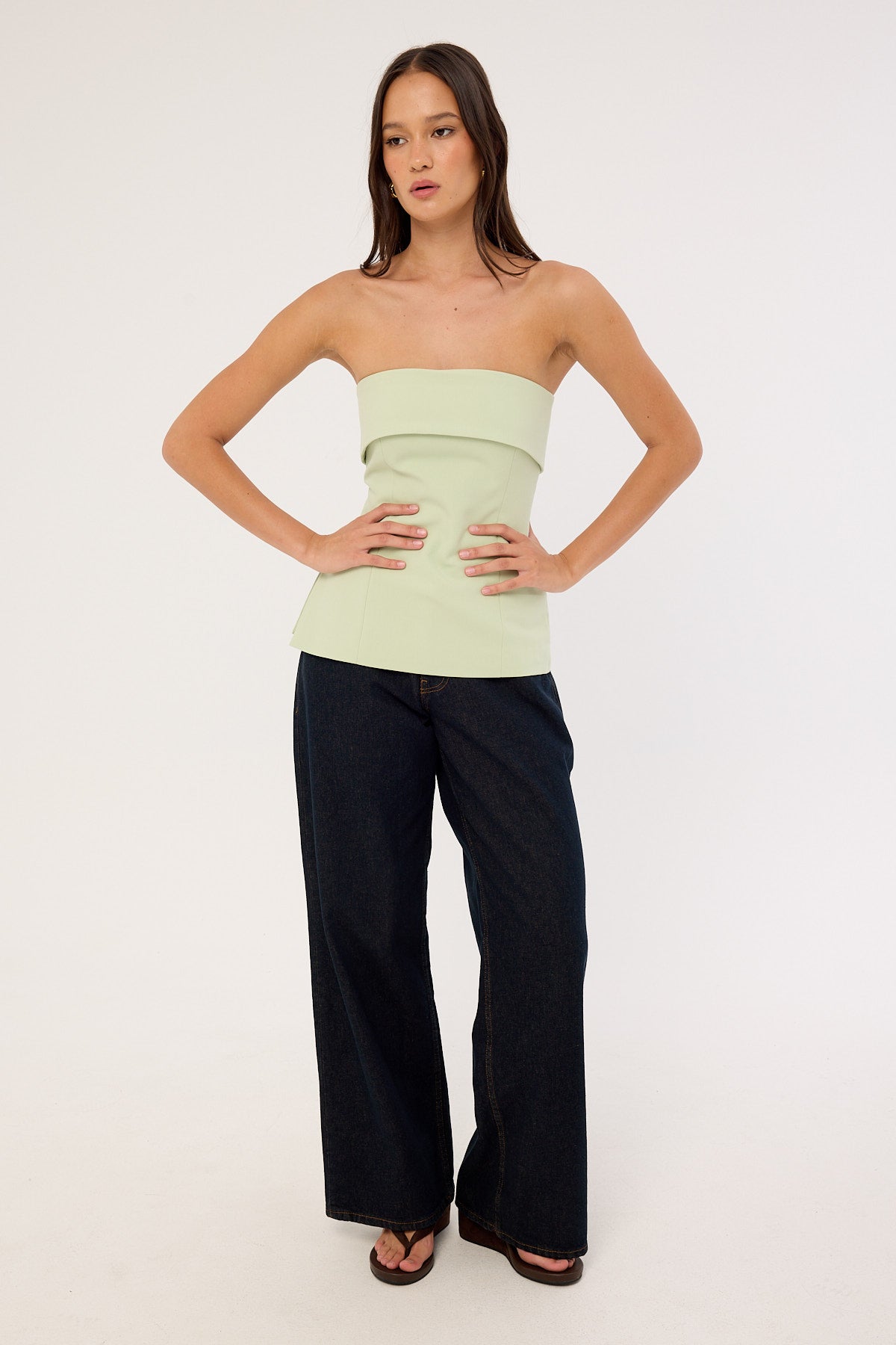 Perfect Stranger Luca Strapless Long Line Top Mint