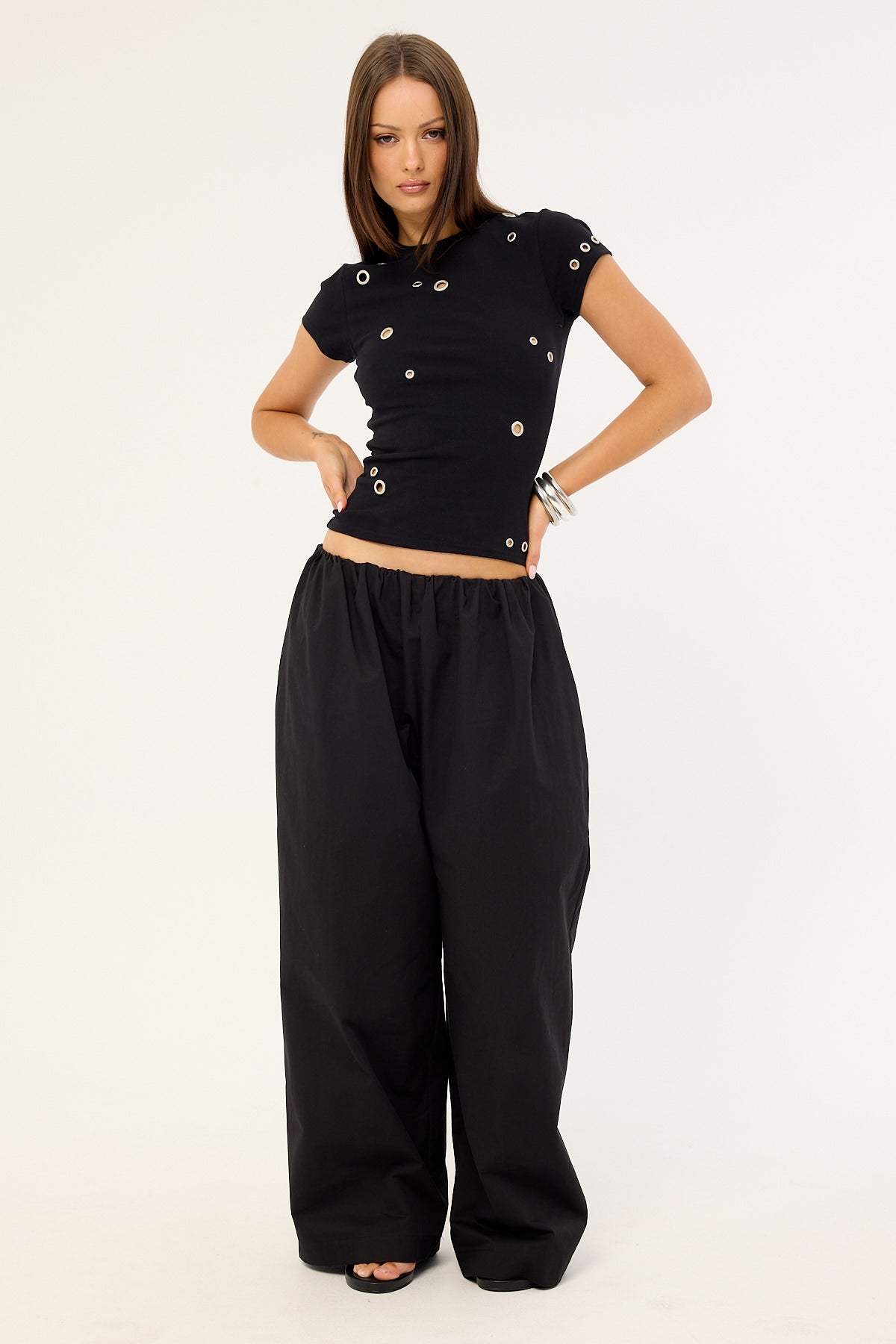 Neovision Puncture Eyelet Baby Tee Black