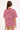 Luck & Trouble Margot Stripe Relaxed T-shirt Pink and Burgundy