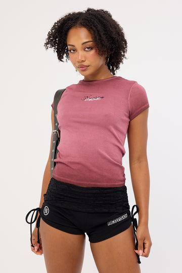 Neovision Silent Verse Baby Tee Burgundy