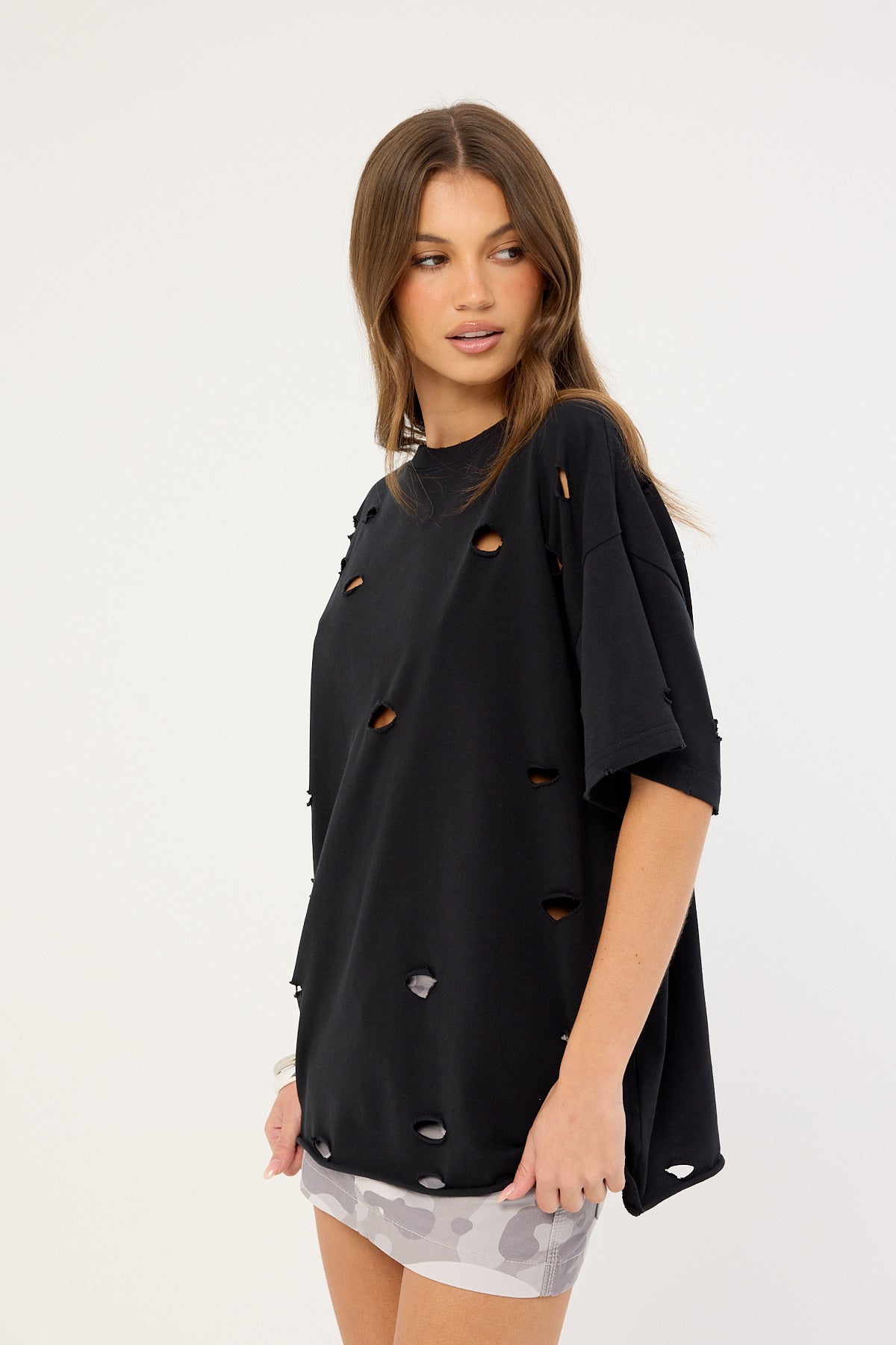 Neovision Tatter Heavyweight Relaxed Tee Washed Black