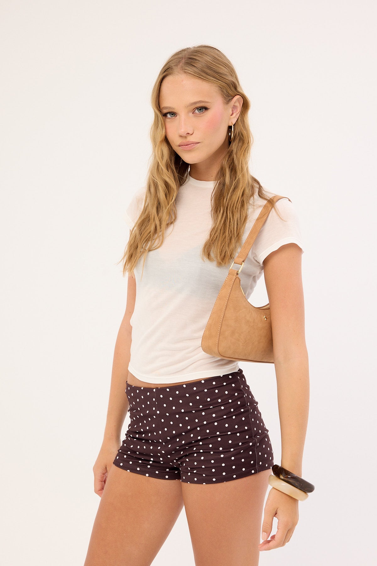 Luck & Trouble Lana Polka Micro Short Brown
