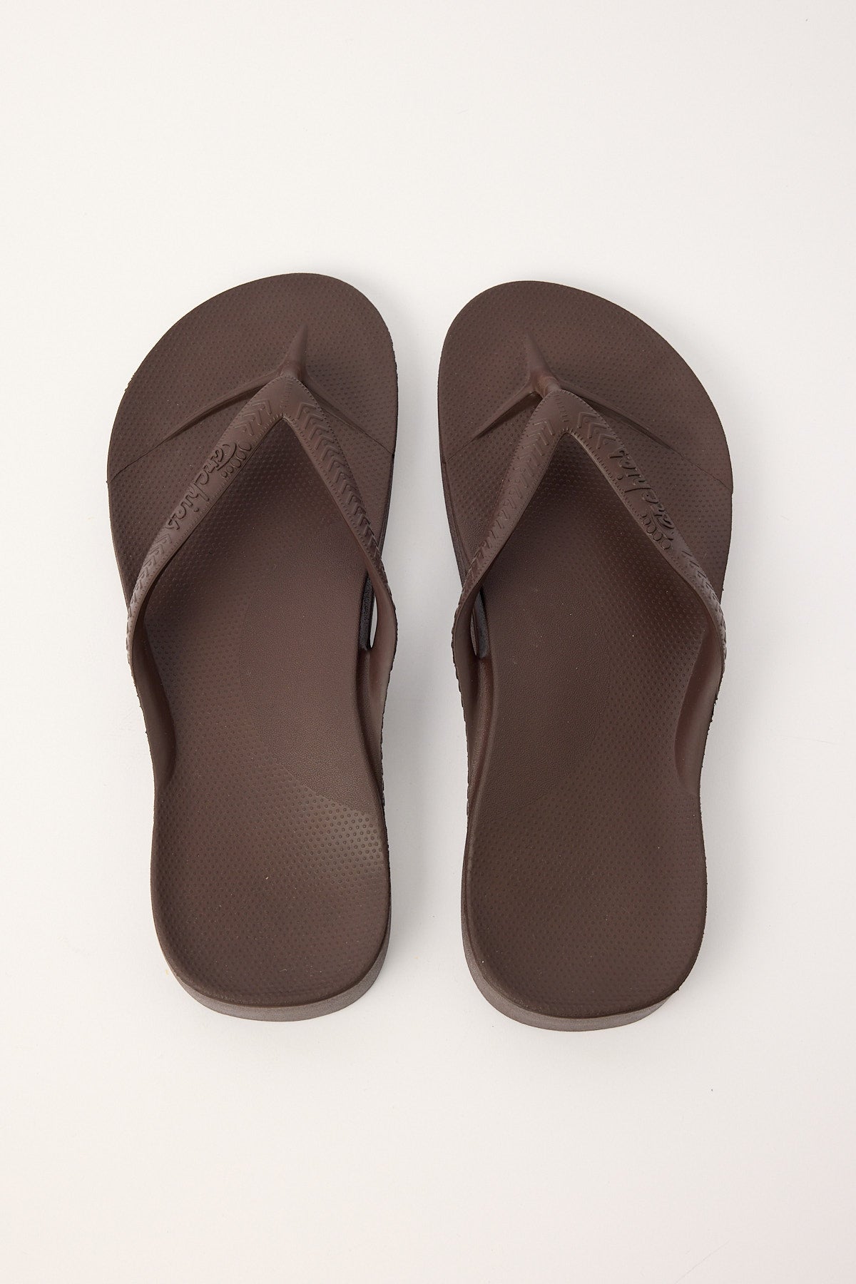 Archies Footwear Arch Support Thong Chocolate Brown
