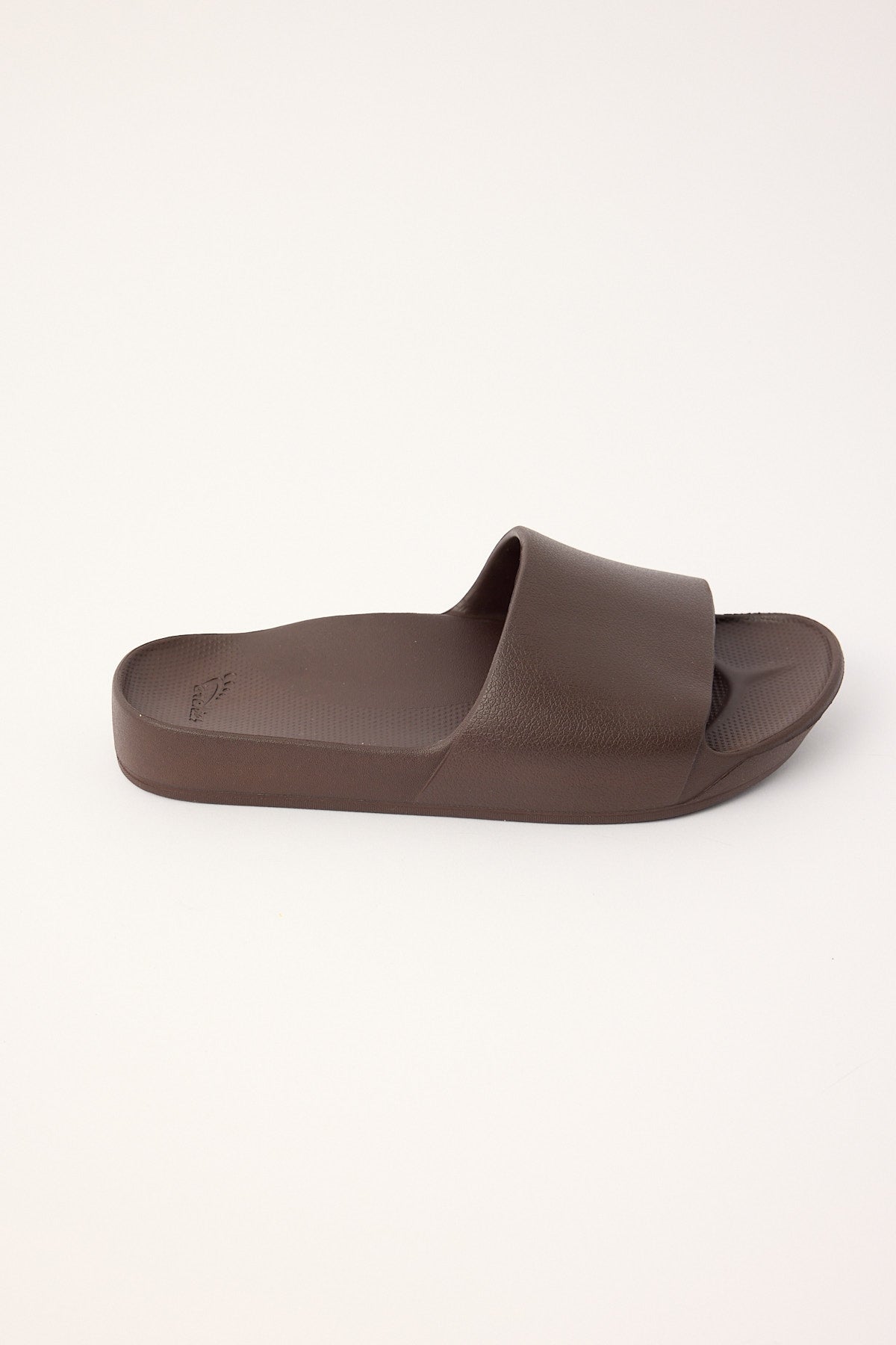 Archies Footwear Arch Support Slides Chocolate Brown