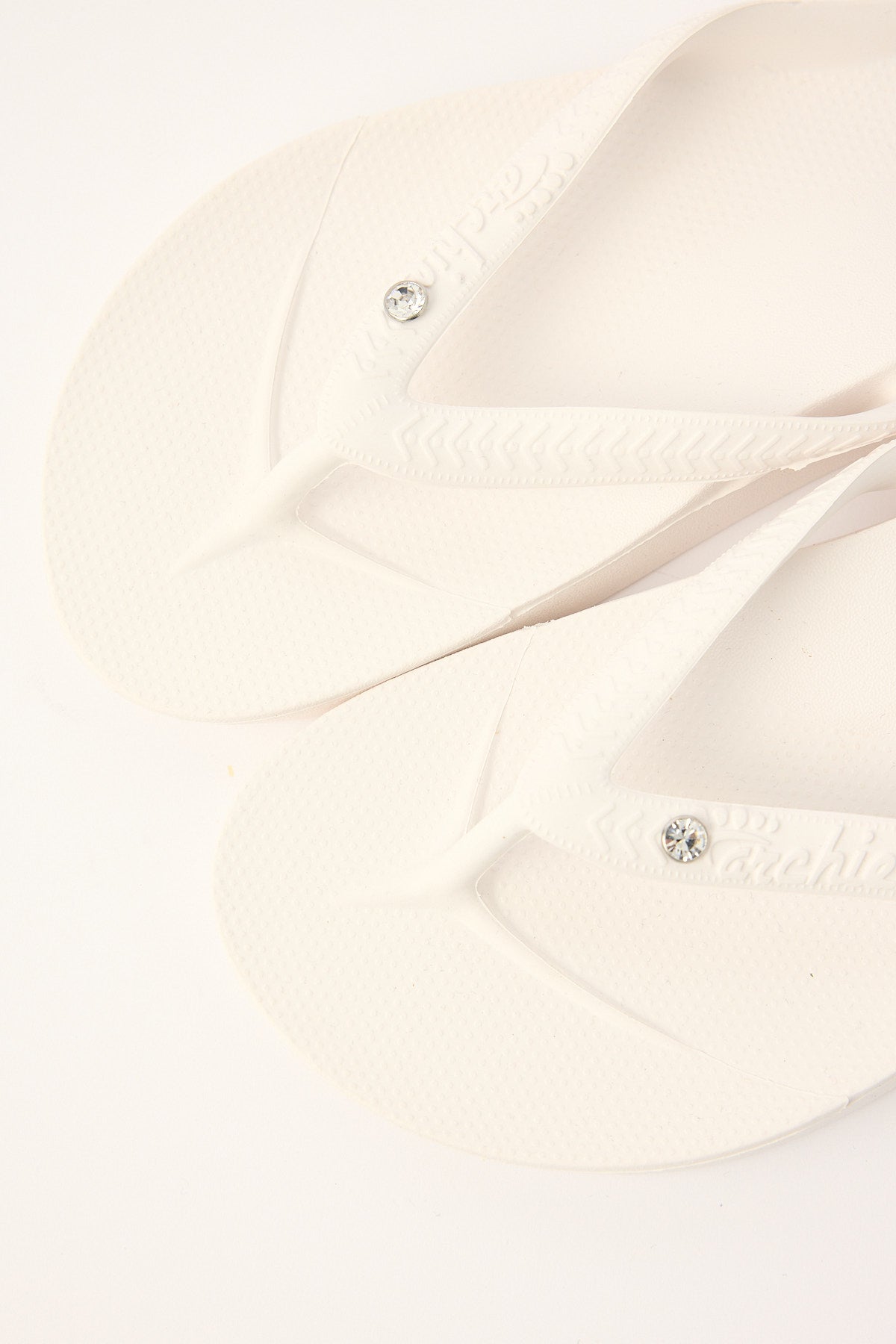 Archies Footwear Arch Support Thongs White Crystal