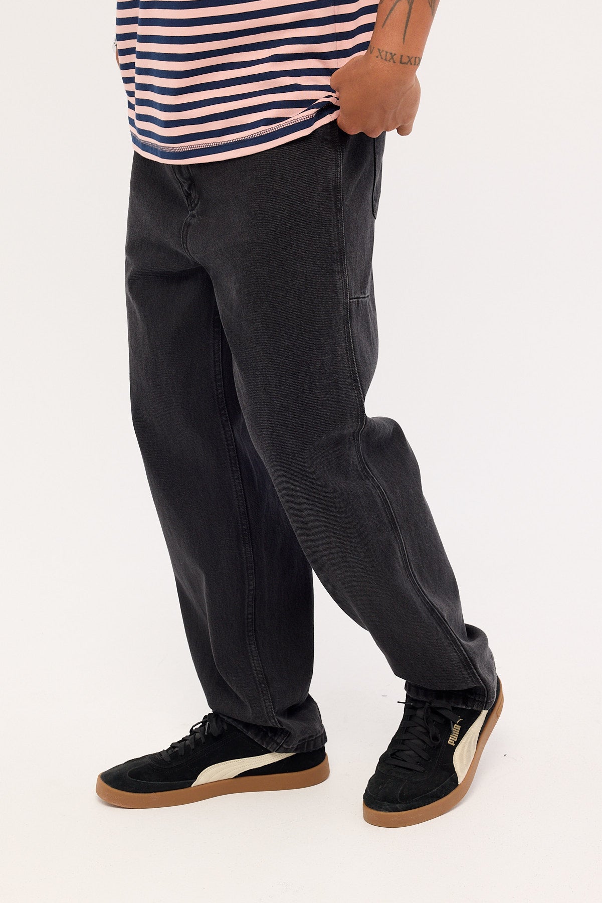 Thrills Mid Slacker Denim Jean Aged Black