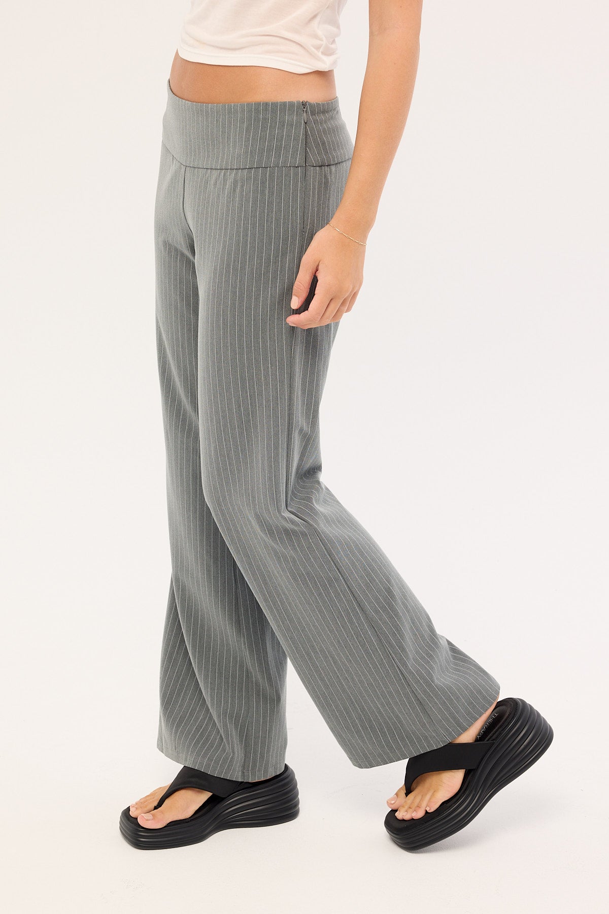 Motel Zolena Trouser Tailoring Pinstripe Grey