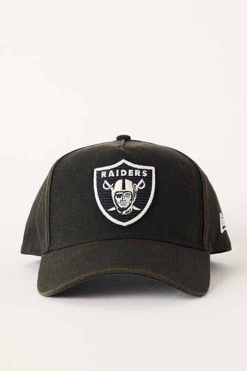 New Era Canvas 9Forty A-Frame Las Vegas Raiders Cap Washed Black/Ivory