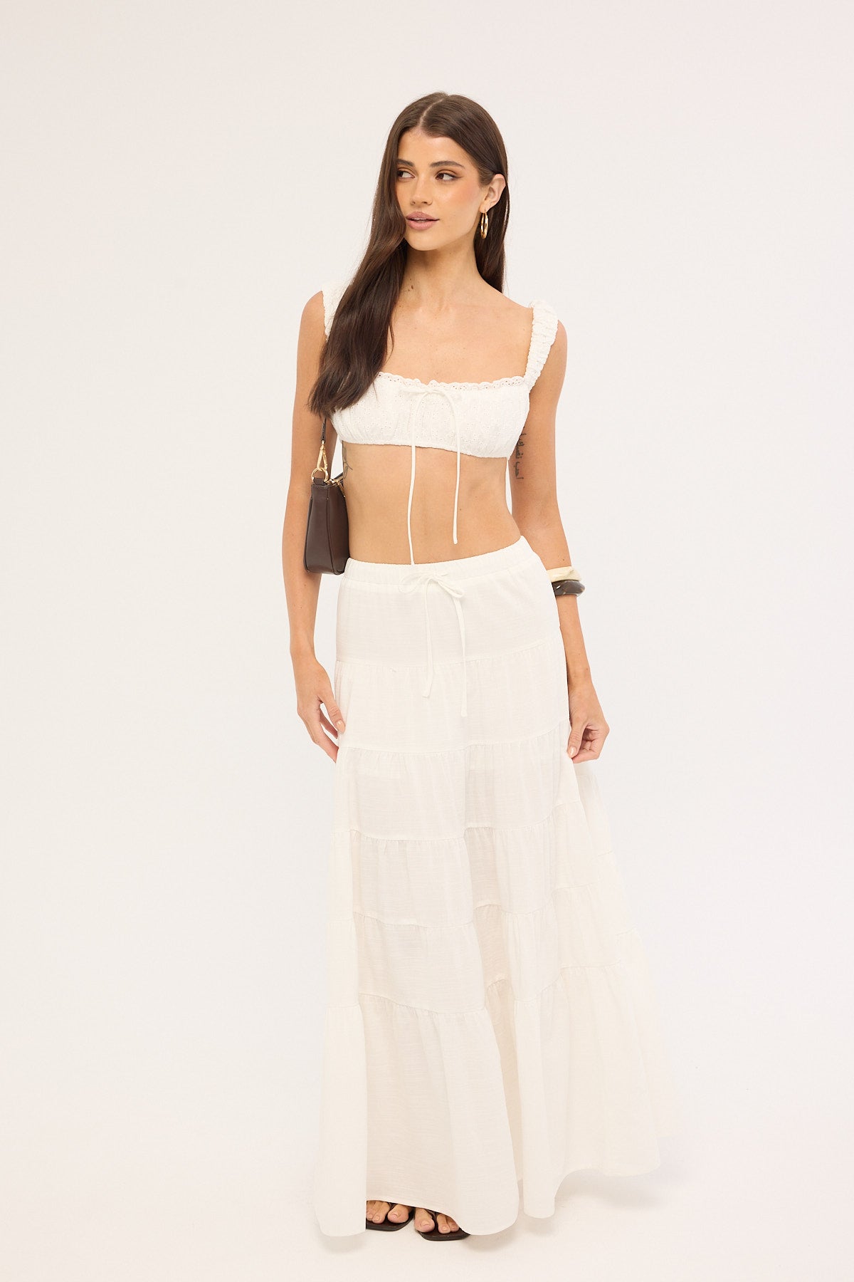 Luck & Trouble Winona Broderie Bralette White