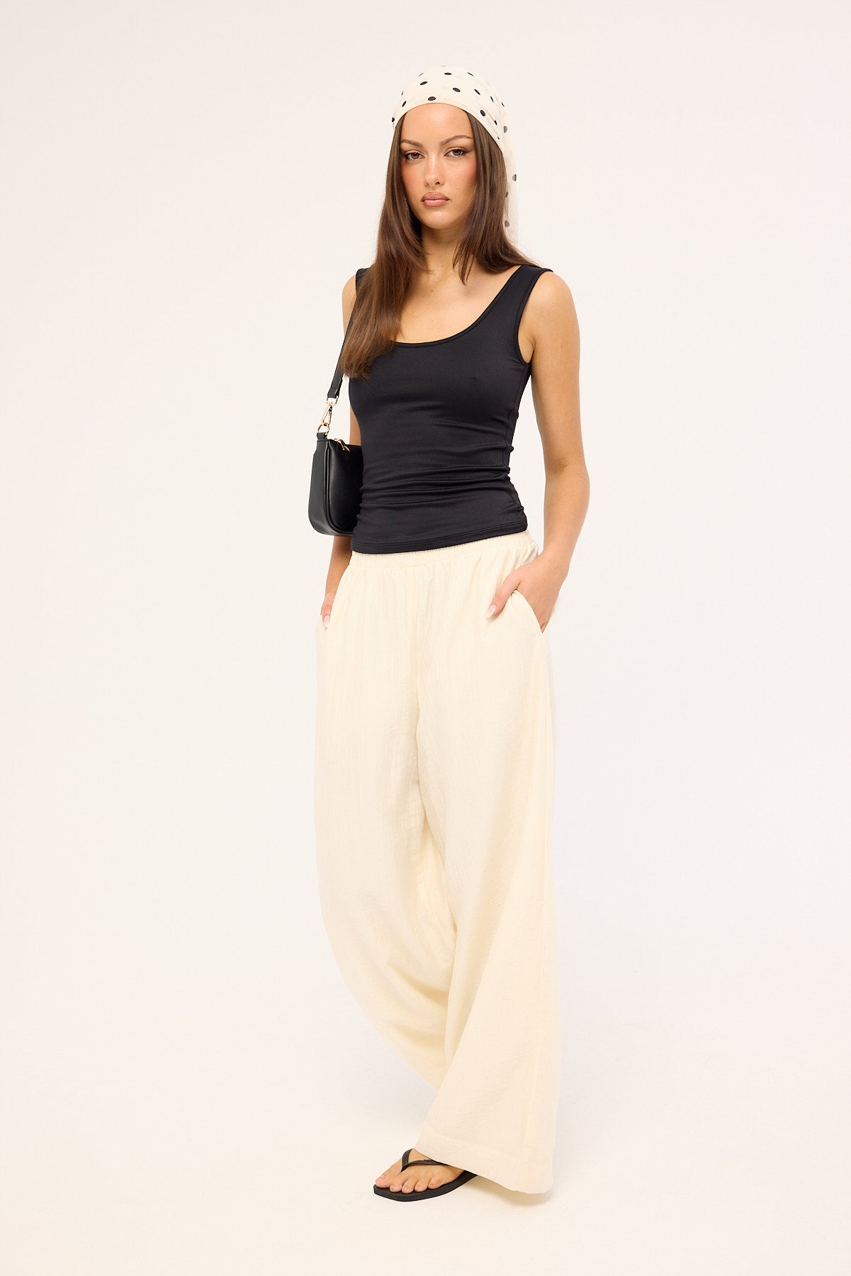 Perfect Stranger Sylvie High Rise Pants Cream
