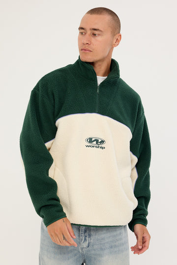 Worship Sonic Quarter Zip Sherpa Fleece Zine