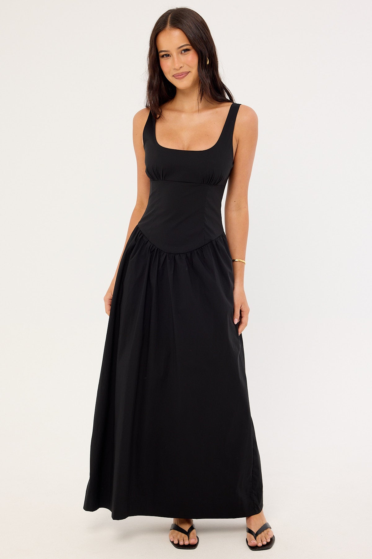 Perfect Stranger Ayana Corset Maxi Dress Black