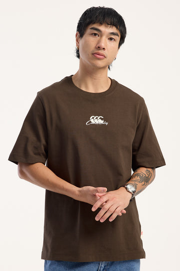 Canterbury CCC Script Heavyweight Tee Demitasse Brown