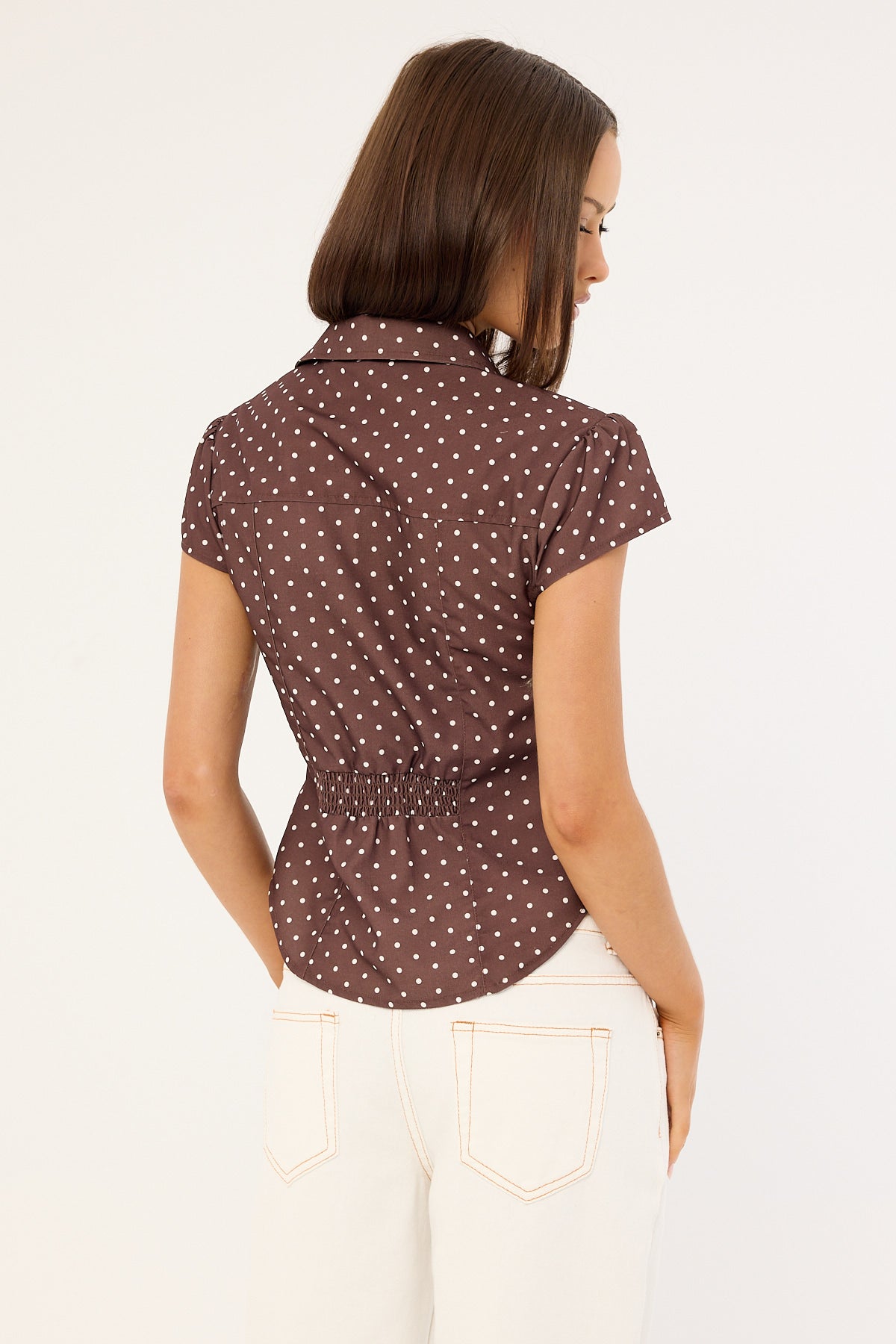 Lioness Mon Cheri Blouse Chocolate Polka