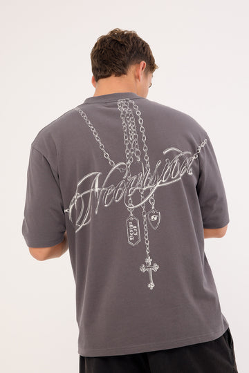 Neovision Shackle Street Super Heavy Tee Acid Washed Black