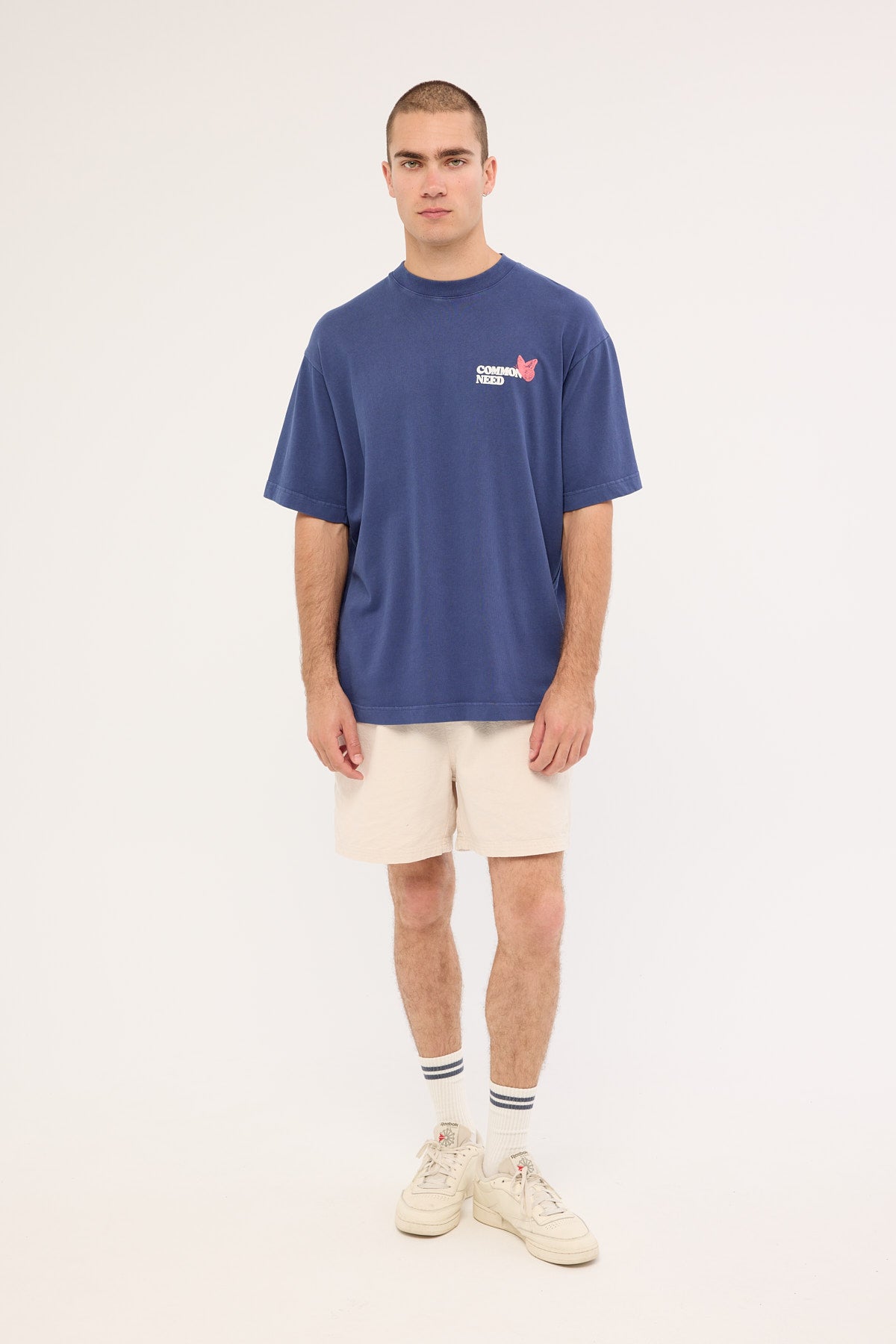 Common Need Fable Heavyweight Boxy Tee Washed Light Navy