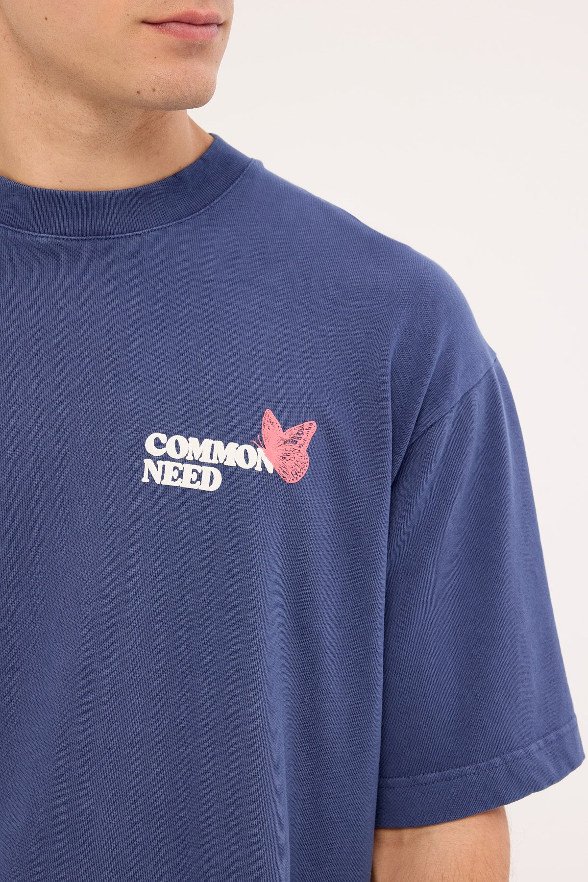 Common Need Fable Heavyweight Boxy Tee Washed Light Navy