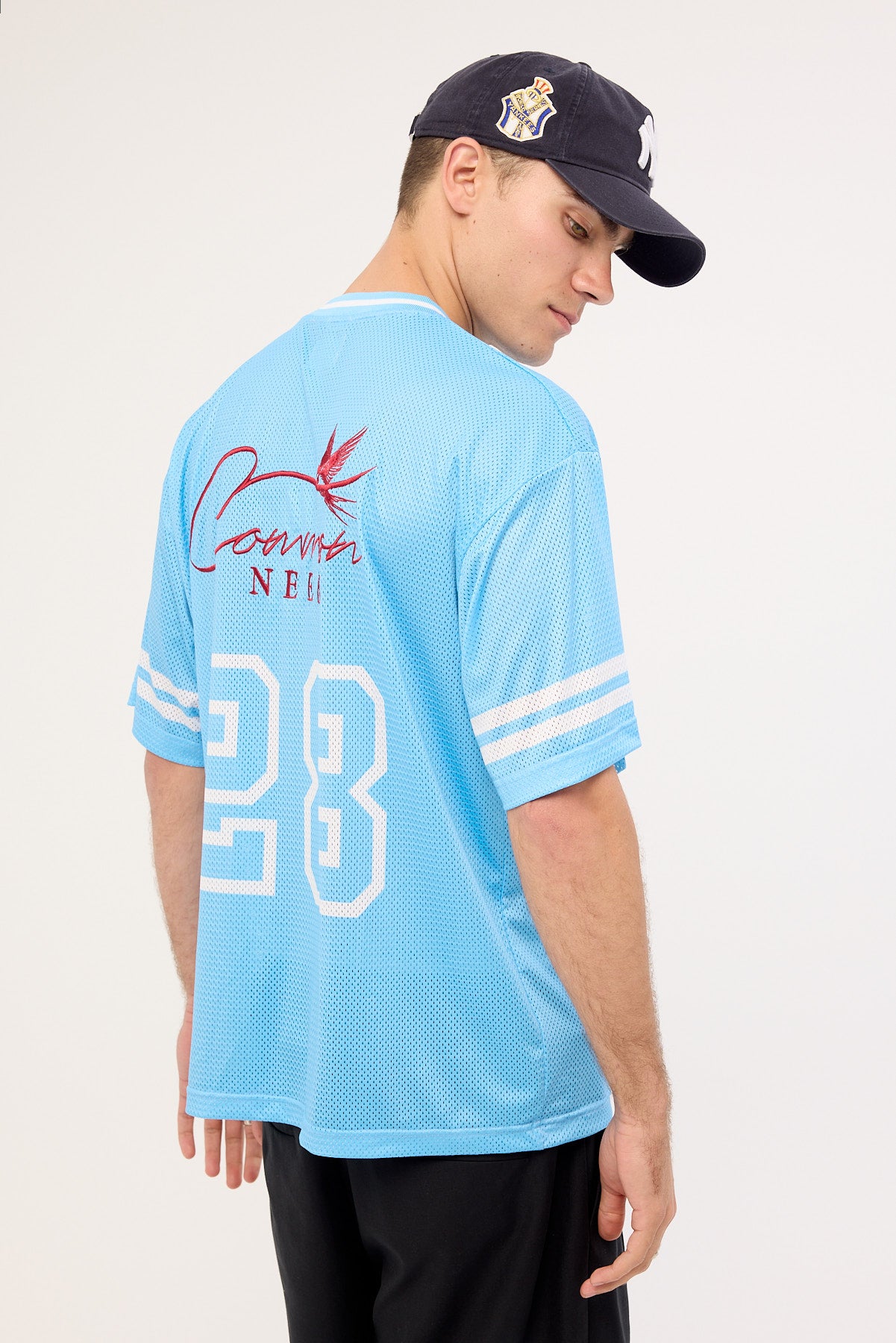 Common Need Swallows V-Neck Jersey Powder Blue