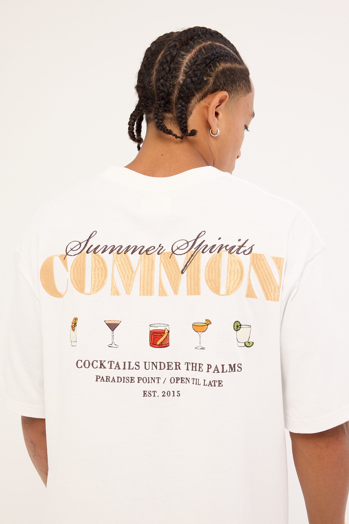 Common Need Summer Spirits Heavyweight Easy Tee White