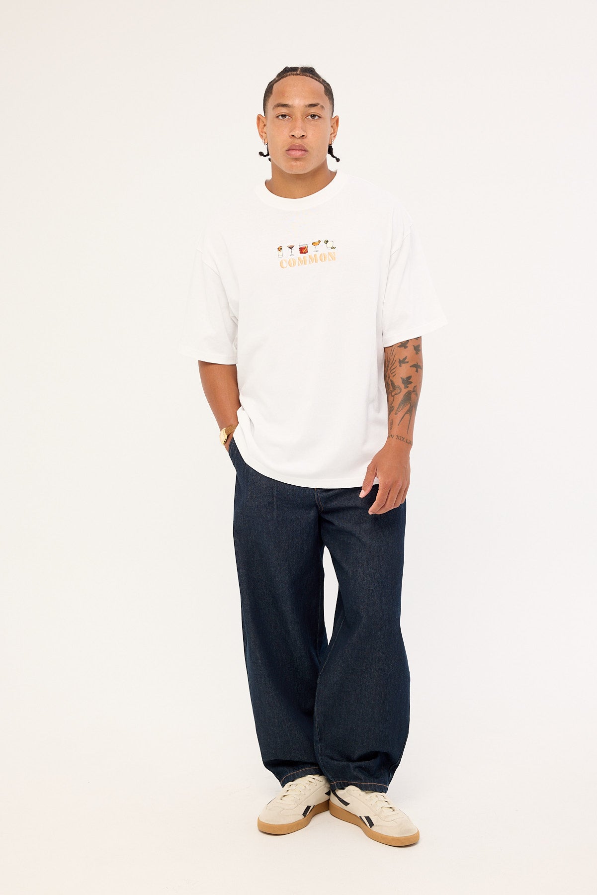Common Need Summer Spirits Heavyweight Easy Tee White