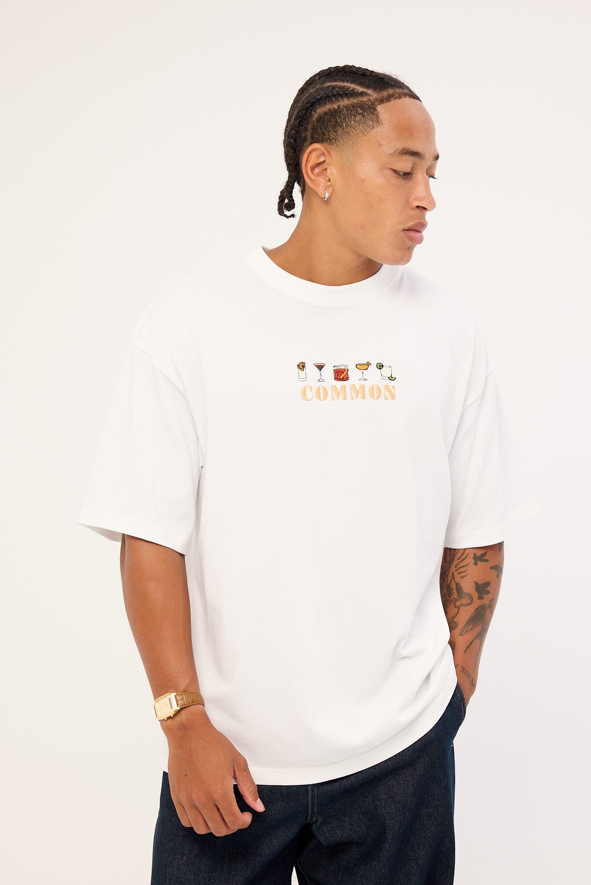 Common Need Summer Spirits Heavyweight Easy Tee White