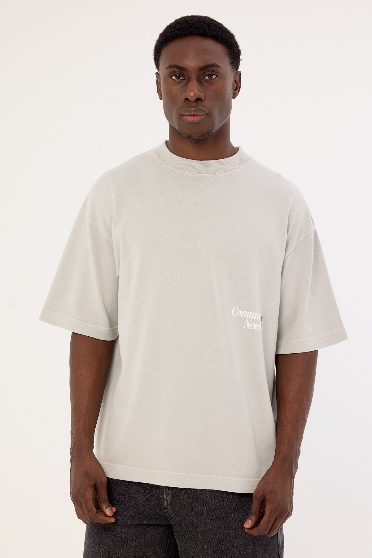Common Need Ripple Heavyweight Easy Tee Washed Ice Grey