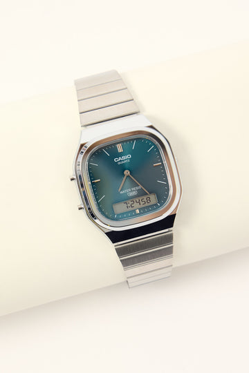 Casio AQ240E-3A Duo Watch Silver/Teal