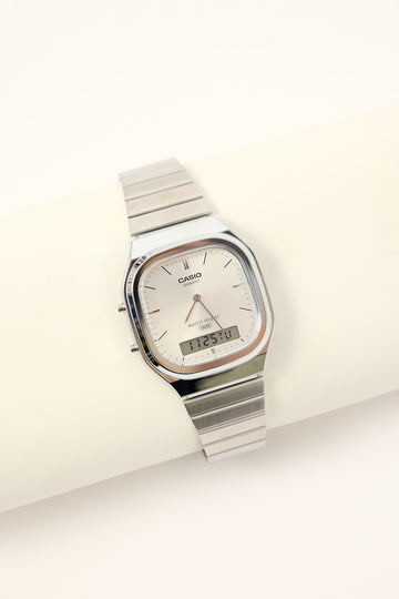 Casio AQ240E-7A Duo Watch Silver