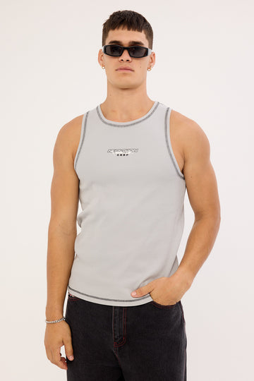 Neovision Section Restricted Singlet Tank Ice Grey