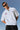 Neovision Graphite Cropped Quarter Zip Polo Blue/White Stripe