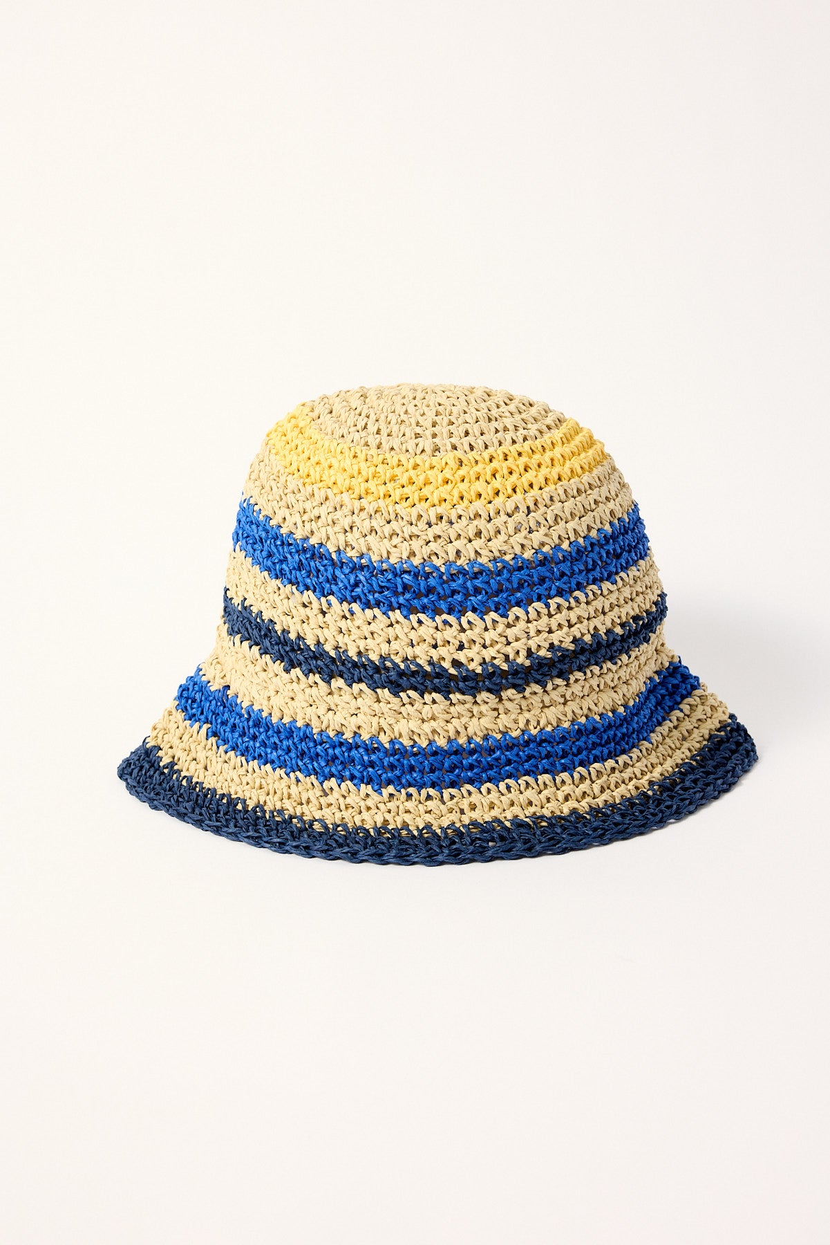 Token Wicker stripe Bucket Hat - Blue Stripe Blue Stripe