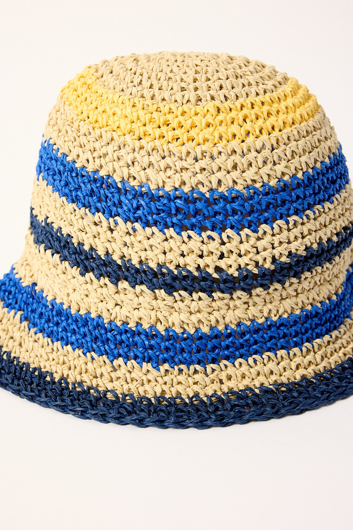 Token Wicker stripe Bucket Hat - Blue Stripe Blue Stripe