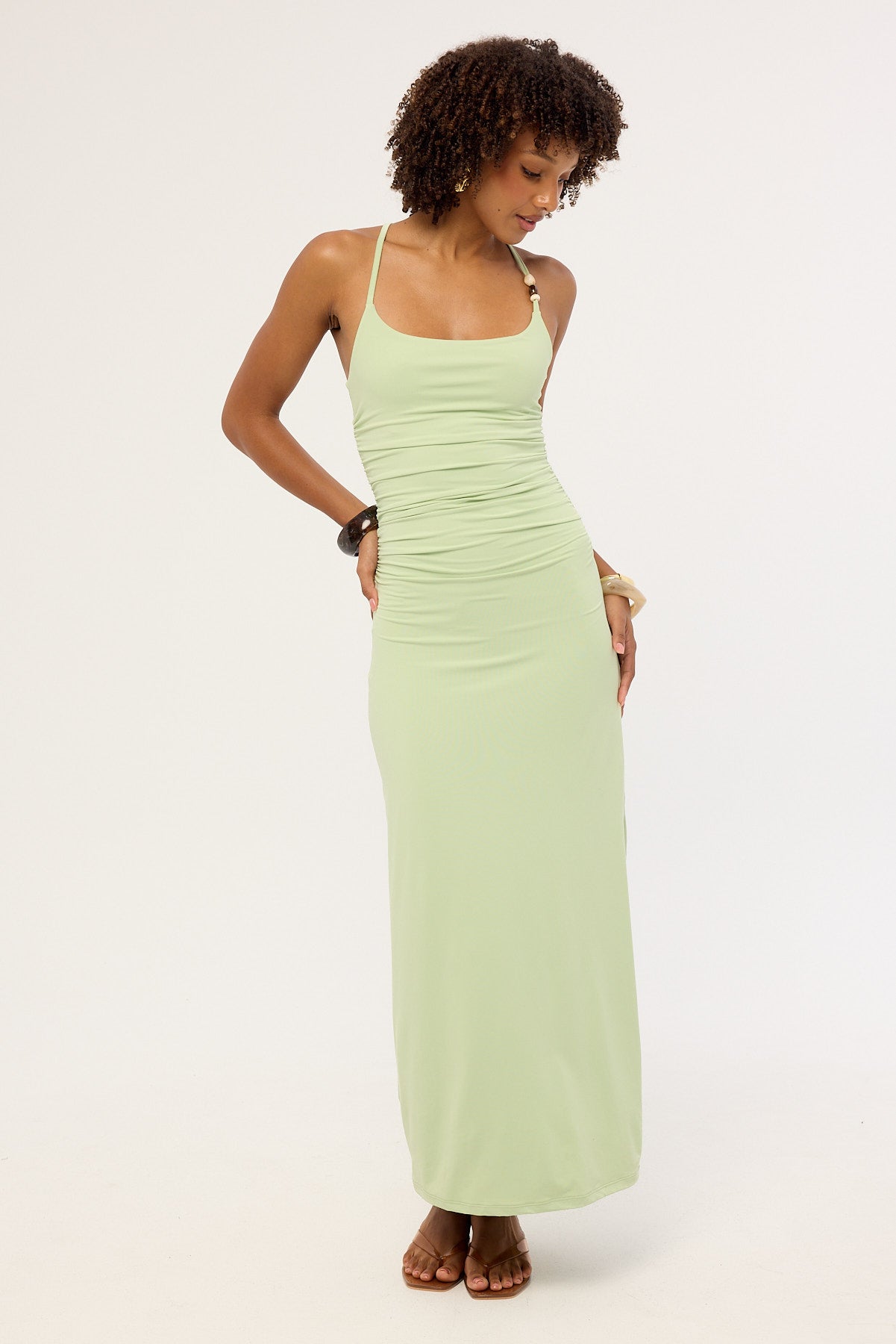 universal store green dress Perfect Stranger Miro Twist Maxi Dress Green Universal Store