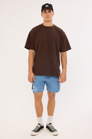 Common Need Sprig Relaxed Cargo Short Ocean Blue Denim