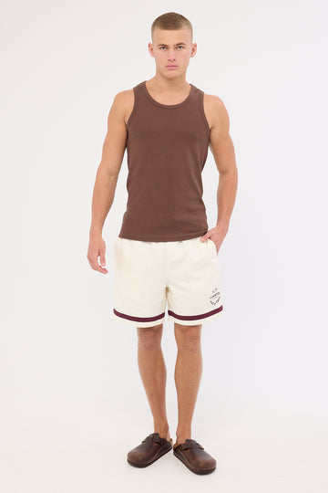 Common Need Dynasty Elastic Waist Short Ecru