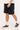 Common Need Sakura Cargo Elastic Waist Short Black