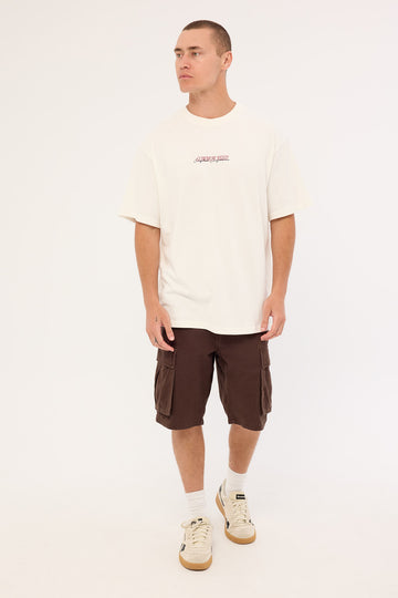 Common Need Vinyl Cargo Short Washed Brown