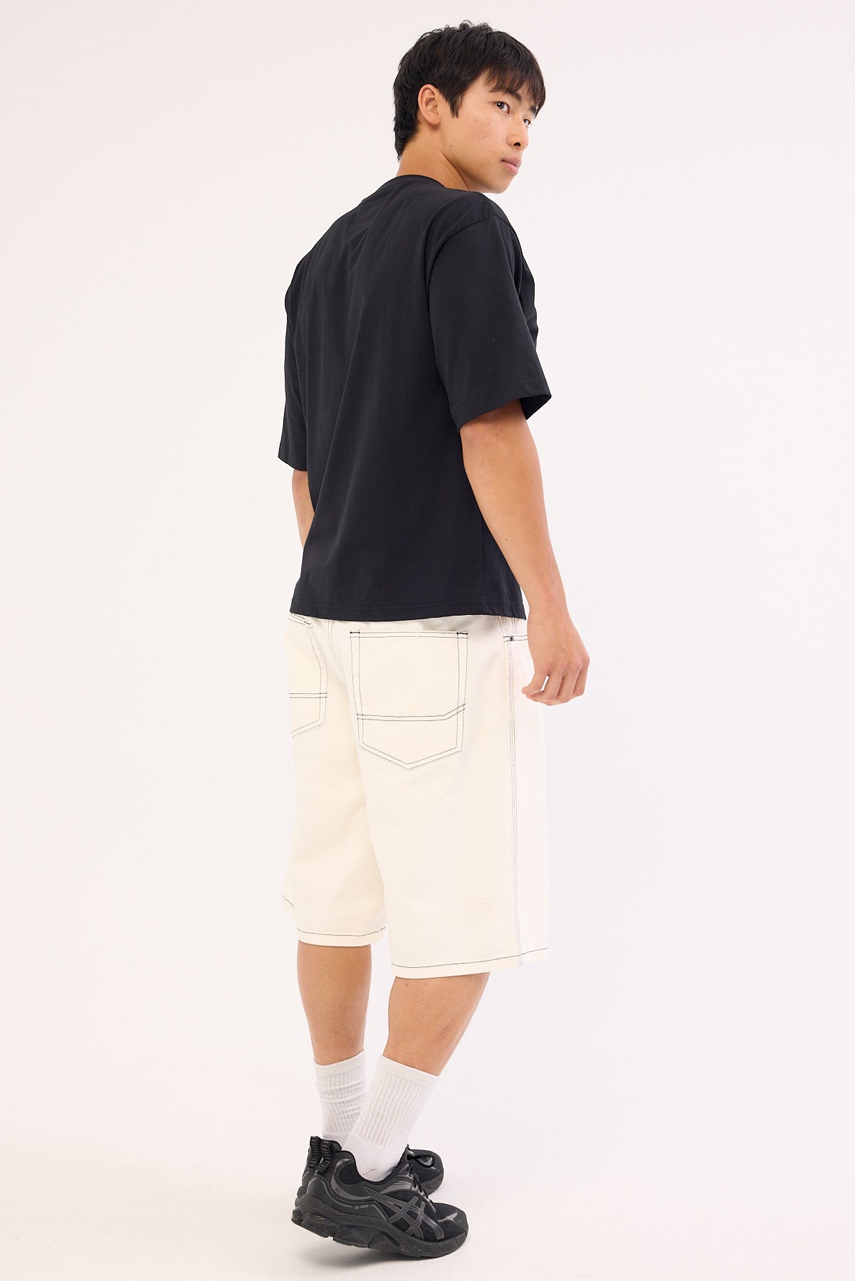 Neovision Scripture Nexa Baggy Jort Stone White