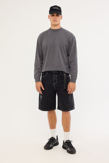 Neovision Shackle Nexa Baggy Jort Dirty Washed Black