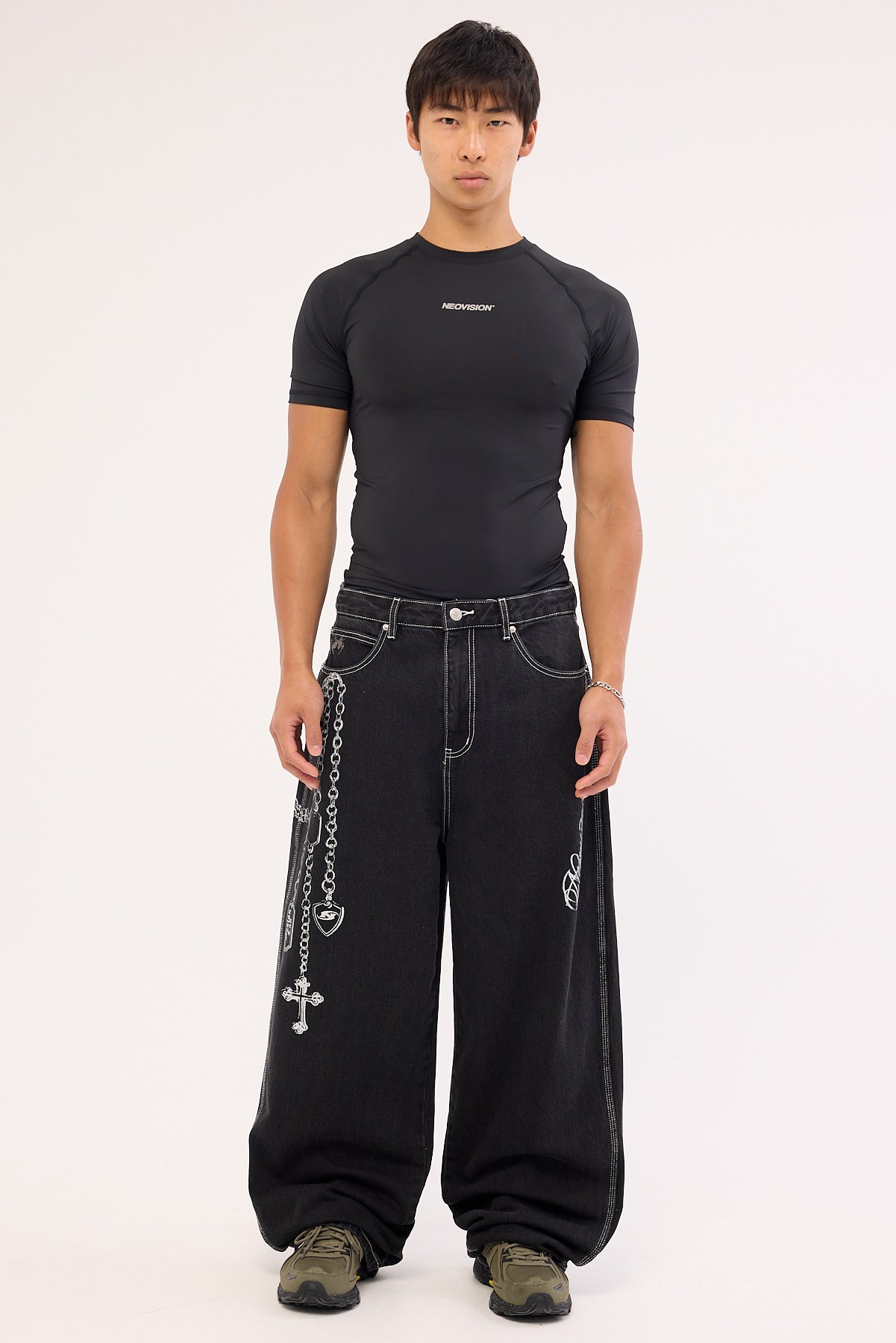 Neovision Shackle Behemoth Super Baggy Jean Dirty Washed Black