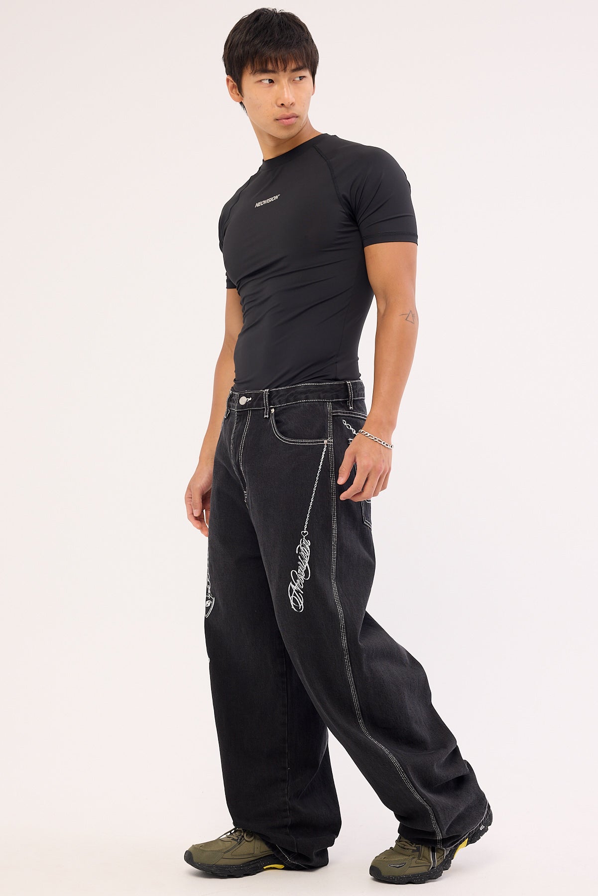 Neovision Shackle Behemoth Super Baggy Jean Dirty Washed Black